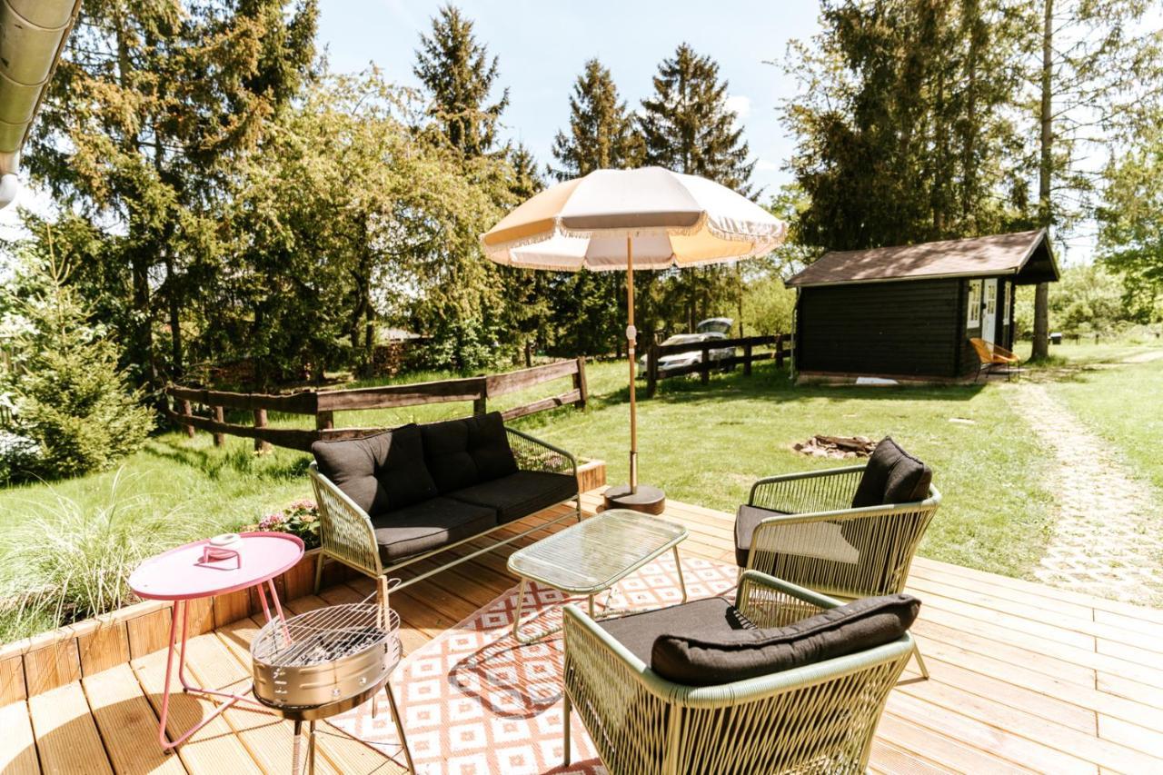 Wunderschoenes Chalet Mit Gaestehaus In Der Natur Mit Fass-Sauna Sangerhausen Dış mekan fotoğraf